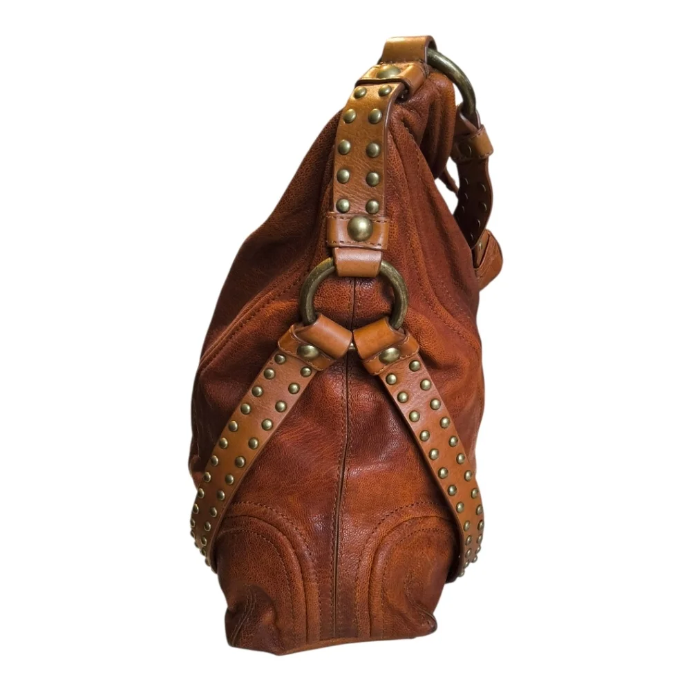 Botkier Leather Hobo Shoulder Bag in Cognac Brown